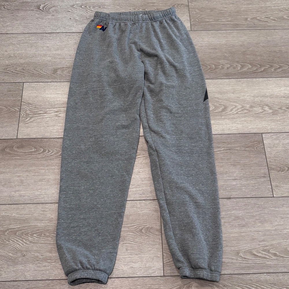 Aviator Nation Sweatshirt Sweatpants Set Womens Medium Gray Bolt Lounge Casual - Picture 8 of 14